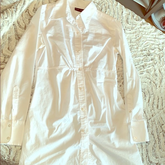 New York & Company Dresses New York And Co White Dress Shirt Dress